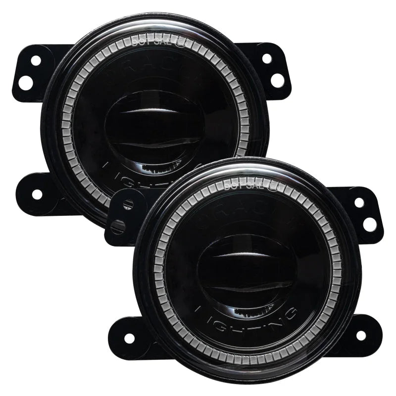 Oracle Jeep Wrangler JK/JL/JT High Performance W LED Fog Lights - Green - Back View
