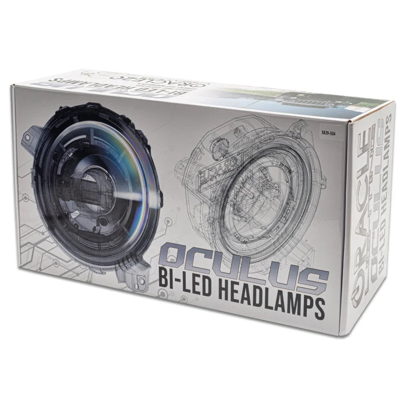 Oracle Jeep Wrangler JL Oculus Bi-LED Projector Headlights- Graphite Metallic - 5500K - Additional View 8