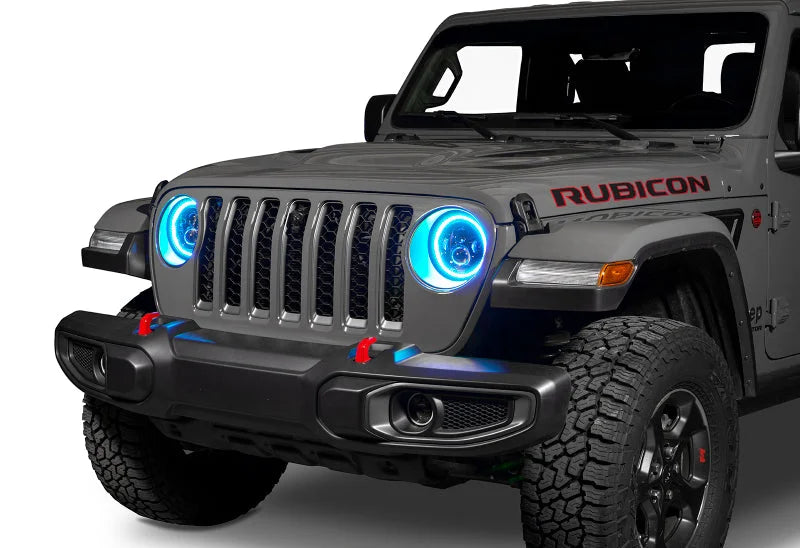 Oracle Jeep Wrangler JL/Gladiator JT 7in. High Powered LED Headlights (Pair) - Dynamic - Side View