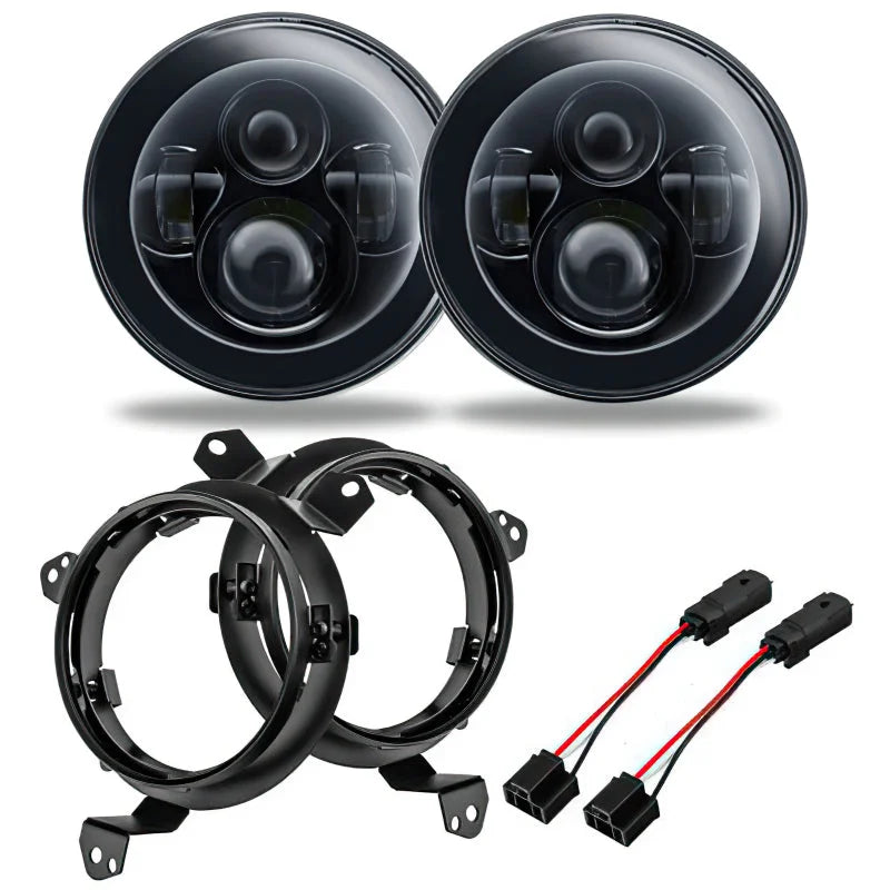 Oracle Jeep Wrangler JL/Gladiator JT 7in. High Powered LED Headlights (Pair) - No Halo - Main Product View