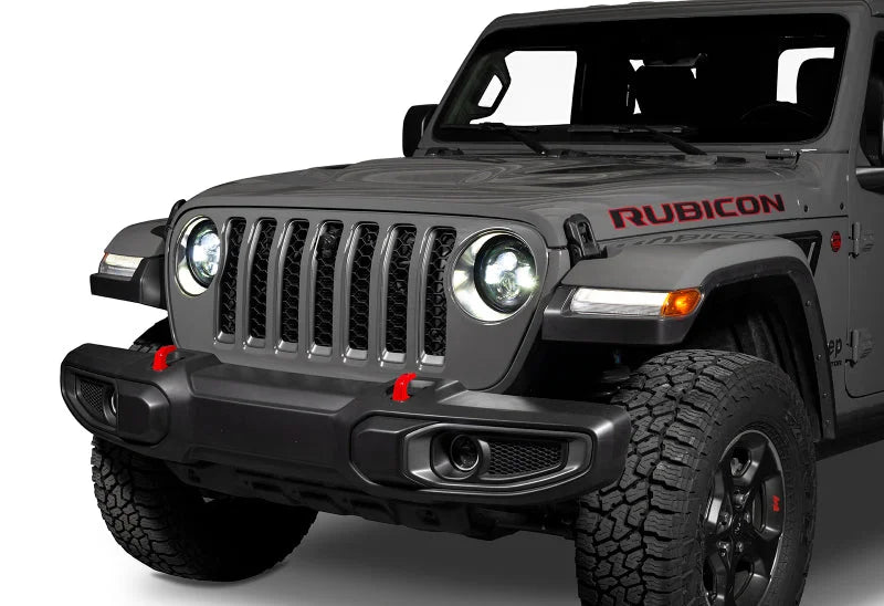 Oracle Jeep Wrangler JL/Gladiator JT 7in. High Powered LED Headlights (Pair) - White - Installation View