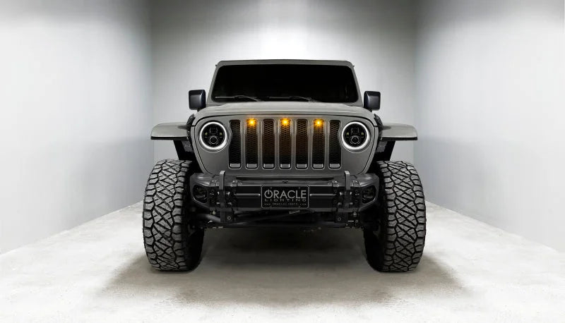 Oracle Jeep Wrangler JL/Gladiator JT 7in. High Powered LED Headlights (Pair) - White - Additional View 10
