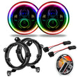 Load image into Gallery viewer, Oracle Jeep Wrangler JL/Gladiator JT 7in. High Powered LED Headlights (Pair) ColorSHIFT - Main Product View