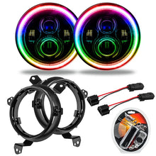 Load image into Gallery viewer, Oracle Jeep Wrangler JL/Gladiator JT 7in. High Powered LED Headlights (Pair) ColorSHIFT - Main Product View