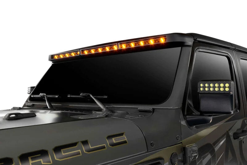 Oracle Jeep Wrangler JL/Gladiator JT Integrated Windshield LED Light Bar System - Back View