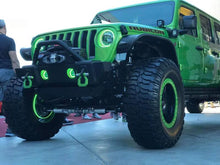 Load image into Gallery viewer, Oracle Jeep Wrangler JL/Gladiator JT LED Surface Mount Fod Light Halo Kit - Amber - Side View