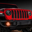 Load image into Gallery viewer, Oracle Jeep Wrangler JL/Gladiator JT LED Surface Mount Fod Light Halo Kit - Amber - Back View