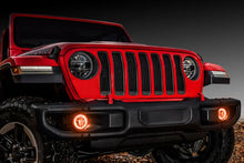 Load image into Gallery viewer, Oracle Jeep Wrangler JL/Gladiator JT LED Surface Mount Fod Light Halo Kit - Amber - Back View