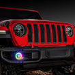 Load image into Gallery viewer, Oracle Jeep Wrangler JL/Gladiator JT LED Surface Mount Fog Light Halo Kit - ColorSHIFT - Installation View