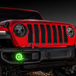 Load image into Gallery viewer, Oracle Jeep Wrangler JL/Gladiator JT LED Surface Mount Fog Light Halo Kit - Green - Back View