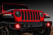 Load image into Gallery viewer, Oracle Jeep Wrangler JL/Gladiator JT LED Surface Mount Fog Light Halo Kit - Red - Back View