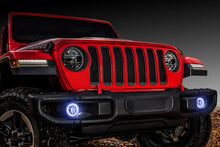 Load image into Gallery viewer, Oracle Jeep Wrangler JL/Gladiator JT LED Surface Mount Fog Light Halo Kit - White - Back View