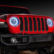 Load image into Gallery viewer, Oracle Jeep Wrangler JL/Gladiator JT LED Surface Mount Headlight Halo Kit - White - Back View