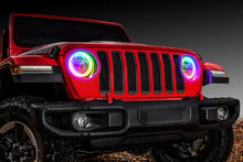 Load image into Gallery viewer, Oracle Jeep Wrangler JL/Gladiator JT LED Surface Mount Headlight Halo Kit ColorSHIFT 2 - Installation View