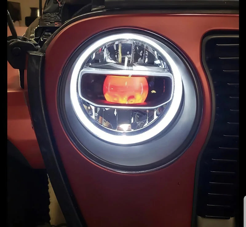 Oracle Jeep Wrangler JL/Gladiator JT Projector Illumination Kit - w/o Controller - Side View