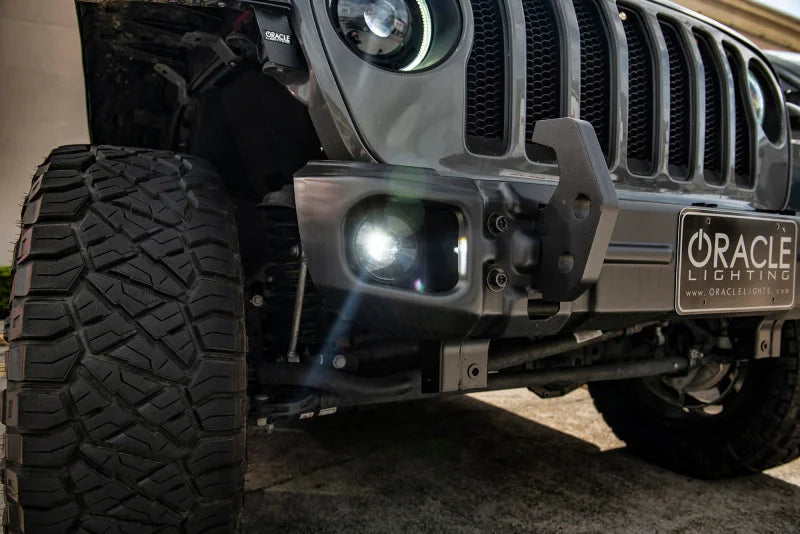 Oracle Jeep Wrangler JL/Gladiator JT Sport High Performance W LED Fog Lights - No Halo - Back View