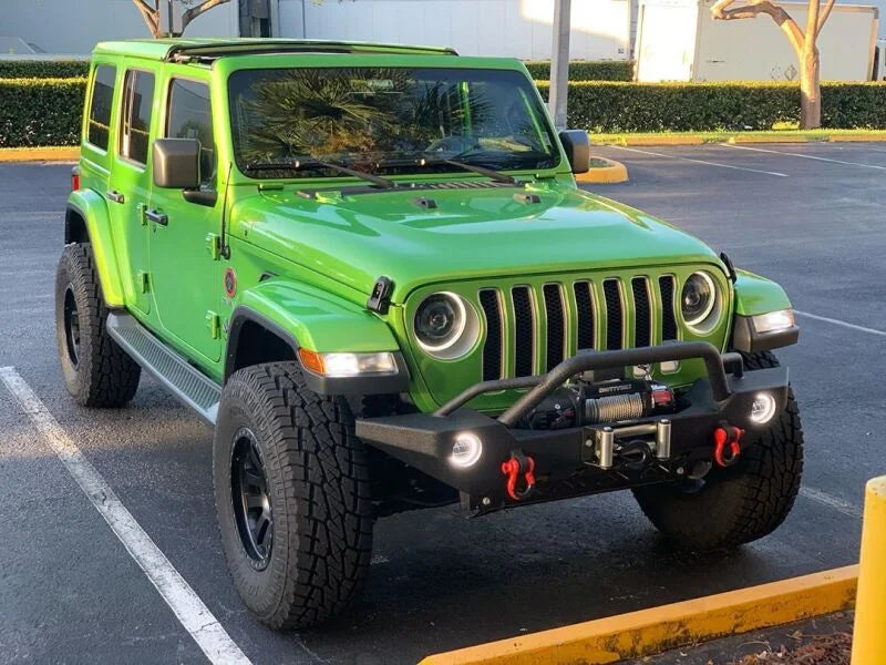 Oracle Jeep Wrangler JL/Gladiator JT Sport High Performance W LED Fog Lights - White - Back View