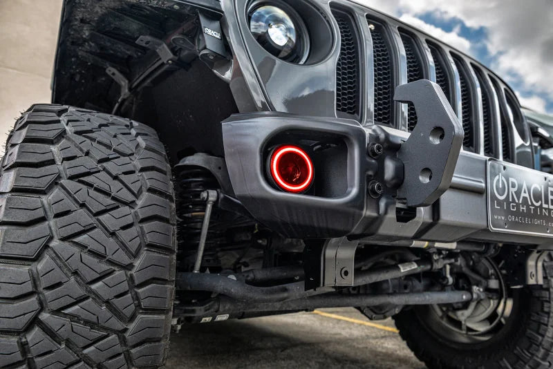 Oracle Jeep Wrangler JL/Gladiator JT Sport High Performance W LED Fog Lights - Red - Additional View 6