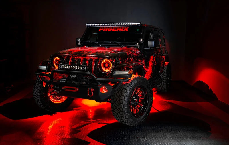 Oracle Jeep Wrangler JL/Gladiator JT Sport High Performance W LED Fog Lights - Red - Additional View 7