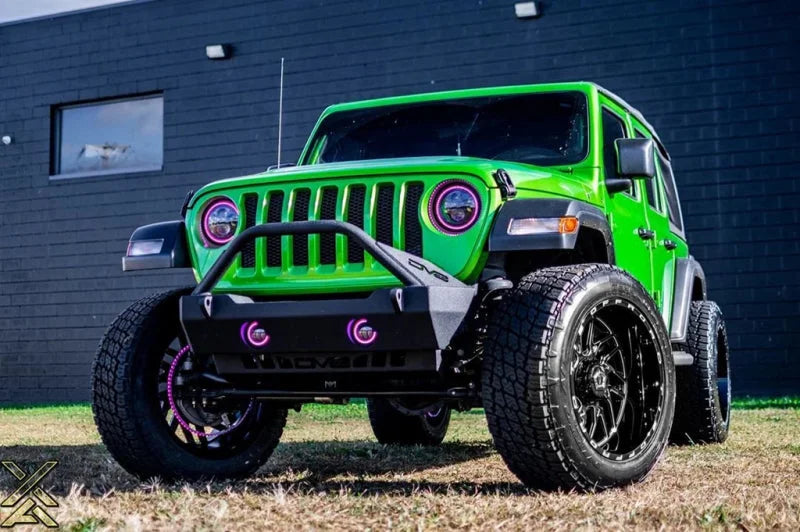 Oracle Jeep Wrangler JL/JT 7in. High Powered LED Headlights (Pair) - w/o Controller - Installation View
