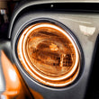 Load image into Gallery viewer, Oracle Jeep Wrangler TJ 97-06 LED Waterproof Halo Kit - Amber - Side View