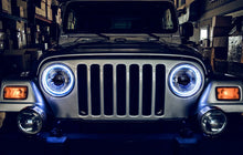 Load image into Gallery viewer, Oracle Jeep Wrangler TJ 97-06 LED Waterproof Halo Kit - White - Side View