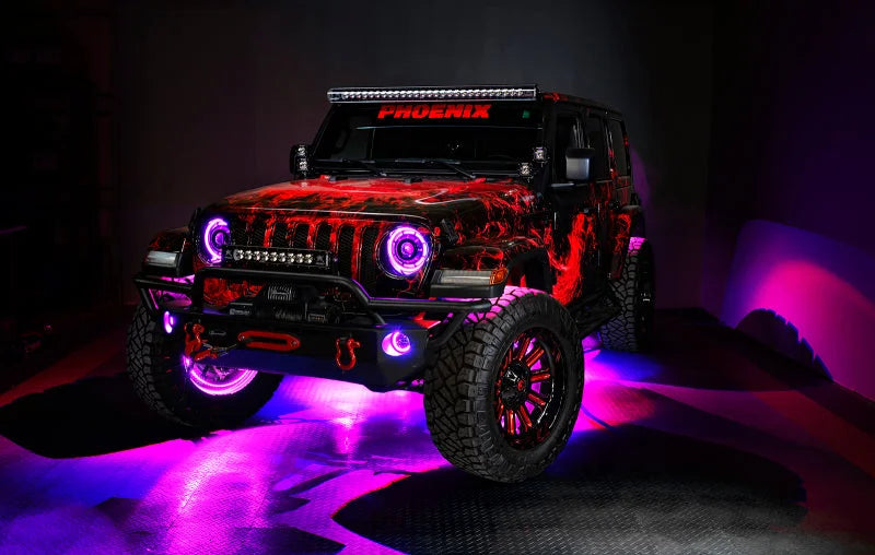 Oracle LED Illuminated Wheel Rings - ColorSHIFT - 15in. - ColorSHIFT No Remote - Additional View 10