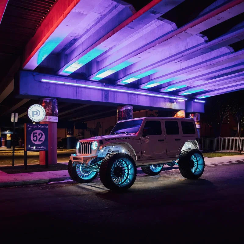 Oracle LED Illuminated Wheel Rings - ColorSHIFT No Remote - ColorSHIFT No Remote - Back View
