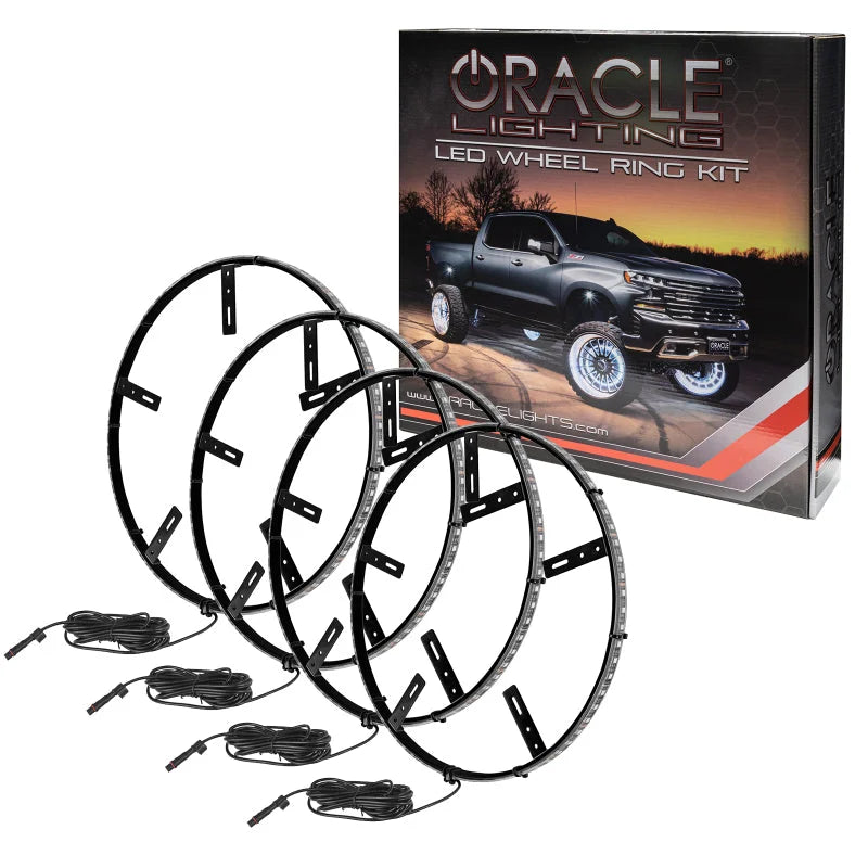 Oracle LED Illuminated Wheel Rings - Double LED - Blue - Main Product View