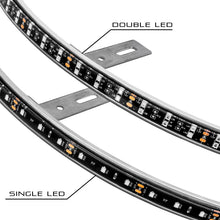 Load image into Gallery viewer, Oracle LED Illuminated Wheel Rings - Double LED - Blue - Side View