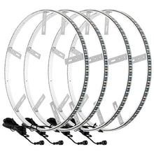 Load image into Gallery viewer, Oracle LED Illuminated Wheel Rings - Double LED - Blue - Back View