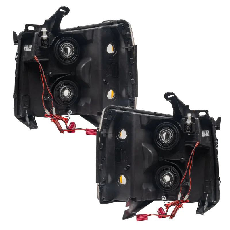 Oracle Lighting 07-13 Chevrolet Silverado Pre-Assembled LED Halo Headlights - Blue - Side View