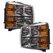 Load image into Gallery viewer, Oracle Lighting 07-13 Chevrolet Silverado Pre-Assembled LED Halo Headlights - Blue - Installation View