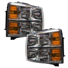Load image into Gallery viewer, Oracle Lighting 07-13 Chevrolet Silverado Pre-Assembled LED Halo Headlights - Blue - Installation View