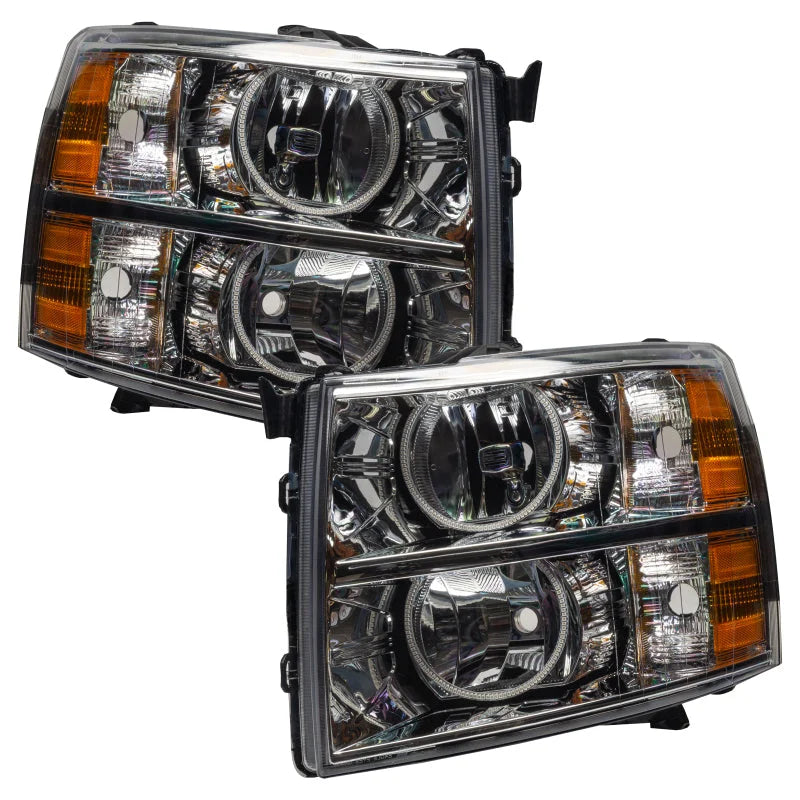 Oracle Lighting 07-13 Chevrolet Silverado Pre-Assembled LED Halo Headlights - Blue - Additional View 5