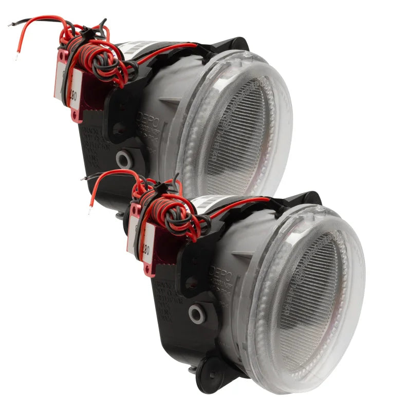 Oracle Lighting 10-15 Jeep Wrangler JK Pre-Assembled LED Halo Fog Lights -Amber - Installation View