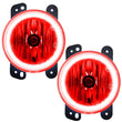 Load image into Gallery viewer, Oracle Lighting 10-15 Jeep Wrangler JK Pre-Assembled LED Halo Fog Lights -Red - Main Product View