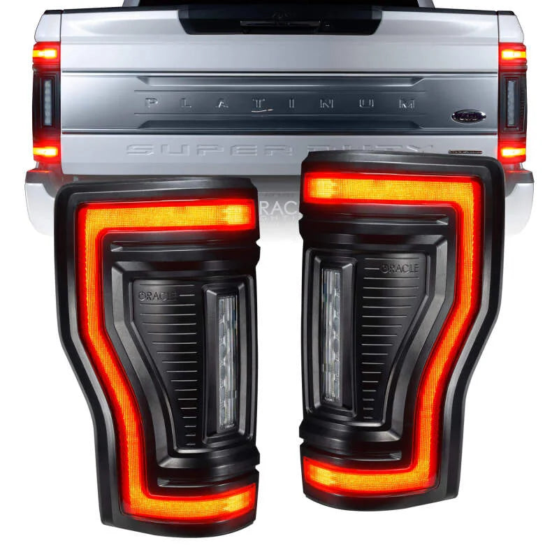Oracle Lighting 17-22 Ford F-250/350 (Black Series) Flush Mount LED Tail Lights - Main Product View