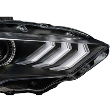 Load image into Gallery viewer, Oracle Lighting 18-23 Ford Mustang Dynamic ColorSHIFT LED Headlights - Black Series - Back View