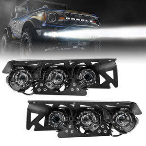 Oracle Lighting 21-24 Ford Bronco Off Road Laser and LED Fog Light Kit for Steel Bumper - Main Product View
