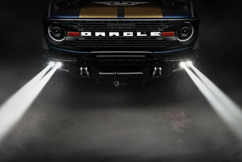 Oracle Lighting 21-24 Ford Bronco Off Road Laser and LED Fog Light Kit for Steel Bumper - Installation View