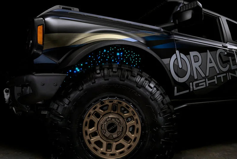 Oracle Lighting Fiber Optic Wheel Liner ColorSHIFT RGBW Kit-40W LED/600 Fibers - Back View