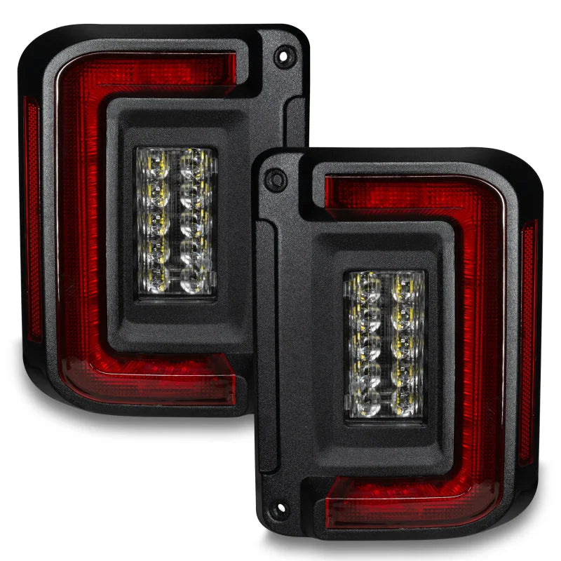 Oracle Lighting Jeep Wrangler JK Flush Mount LED Tail Lights - Back View