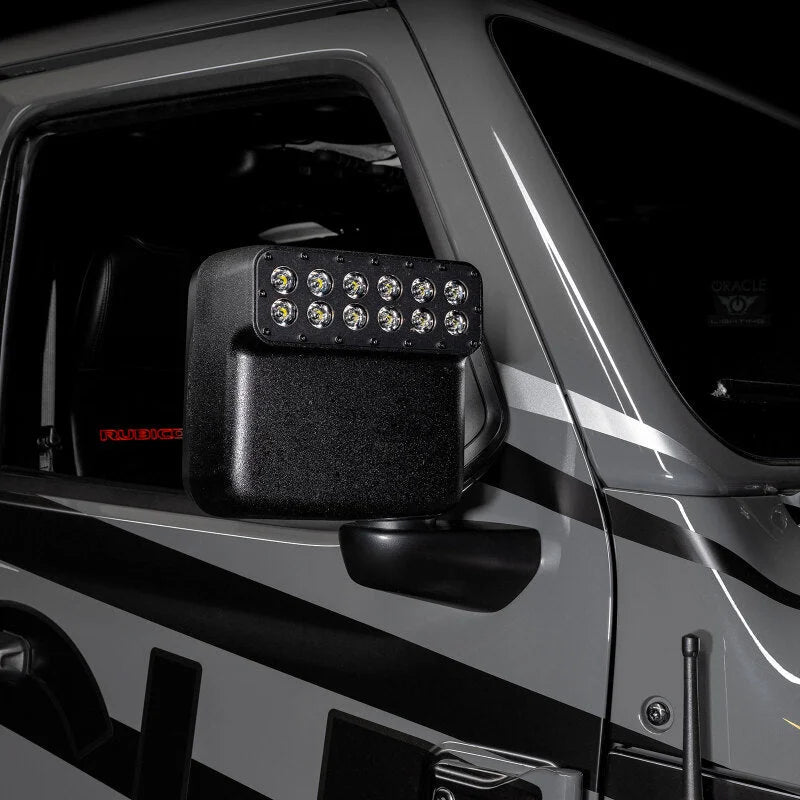 Oracle Magnetic Light bar Cover for LED Side Mirrors (Pair) - Back View