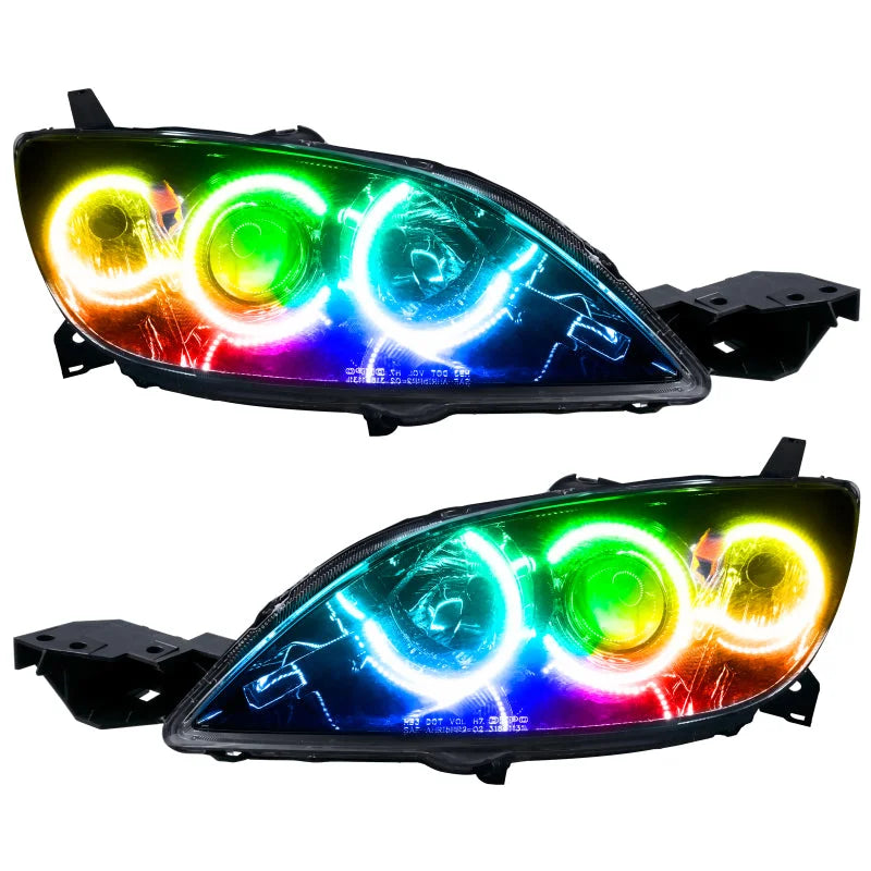 Oracle Mazda 3 04-09 Halo Kit - ColorSHIFT w/ BC1 Controller - Side View