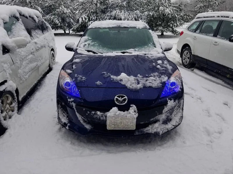 Oracle Mazda 3 10-12 Halo Kit - ColorSHIFT w/ BC1 Controller - Back View