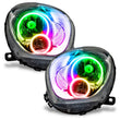 Load image into Gallery viewer, Oracle Mini Cooper Countryman 11-15 Halo Kit - ColorSHIFT w/ 2.0 Controller - Back View