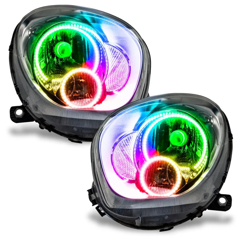 Oracle Mini Cooper Countryman 11-15 Halo Kit - ColorSHIFT w/ Simple Controller - Back View