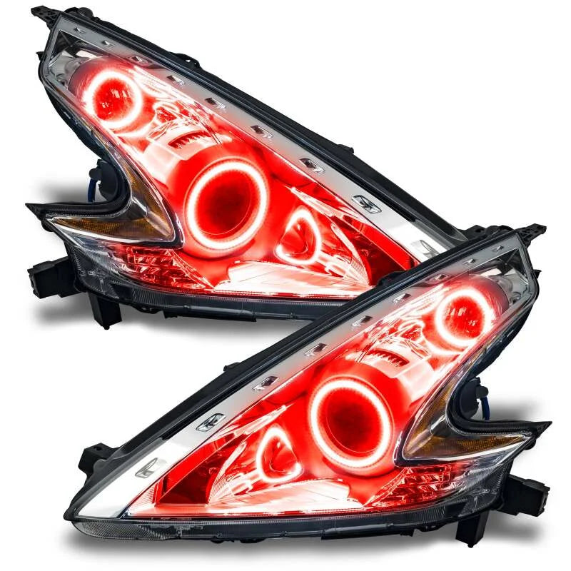 Oracle Nissan 370 Z 09-20 LED Dual Halo Kit - Red - Back View