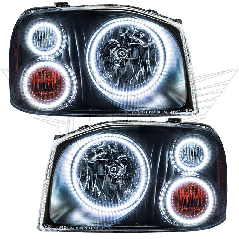 Oracle Nissan Frontier 01-04 LED Halo Kit - Triple - White - Side View